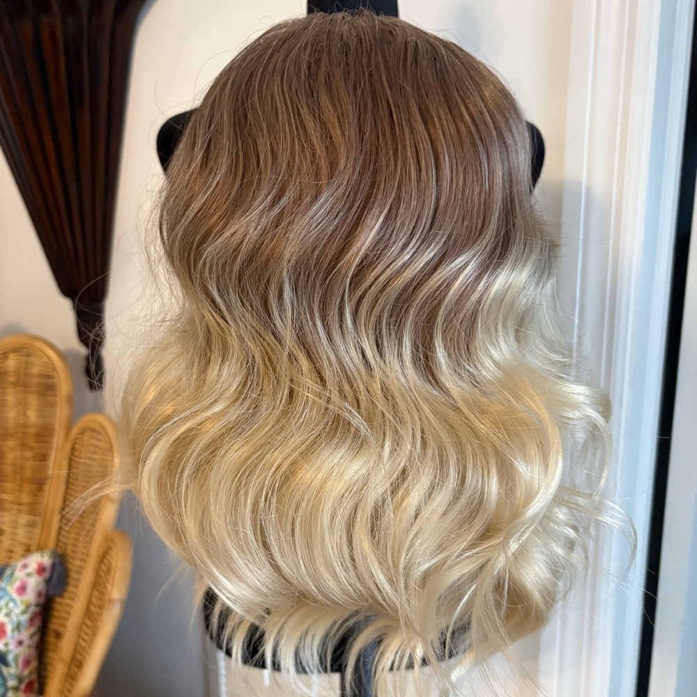 WIG! Brown & Blonde Mid Length Hair Piece! Budget brand. Great hair fibers!
